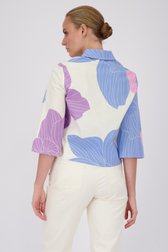 Blouse met lila-blauwe bloemenprint van D'Auvry voor Dames