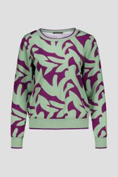 Blouse met paars-groene print van Claude Arielle voor Dames