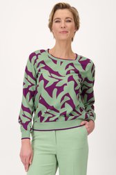 Blouse met paars-groene print van Claude Arielle voor Dames