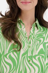 Blouse met print in groen en ecru van More & More voor Dames