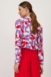Blouse met rood-paarse print van D'Auvry voor Dames