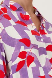 Blouse met rood-paarse print van D'Auvry voor Dames