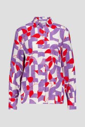 Blouse met rood-paarse print van D'Auvry voor Dames