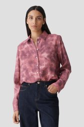 Blouse met roze aquarelprint van Opus voor Dames
