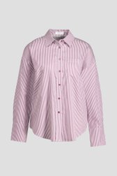 Productfoto 1 van Blouse met wijnrood gestreept motief door Liberty Island voor Dames