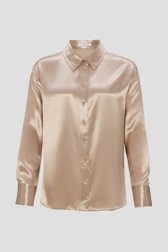 Blouse met zijdelook - champagnekleur van Opus voor Dames