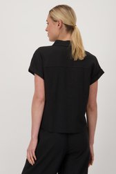 Blouse noire à col en V et manches courtes de Liberty Island pour Femmes