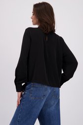 Le dos de Blouse noire à col montant de JDY pour Femmes