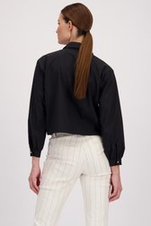 Blouse noire à coupe plus courte de More & More pour Femmes