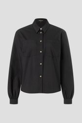 Blouse noire à coupe plus courte de More & More pour Femmes
