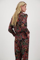 Blouse noire à imprimé paisley de Claude Arielle pour Femmes