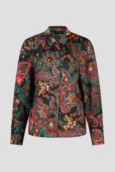 Blouse noire à imprimé paisley de Claude Arielle pour Femmes