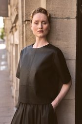 Photo supplémentaire 5 de Blouse noire à l'aspect cuir de Louise pour Femmes
