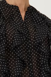 Blouse noire à pois de D'Auvry pour Femmes