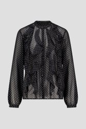 Blouse noire à pois de D'Auvry pour Femmes