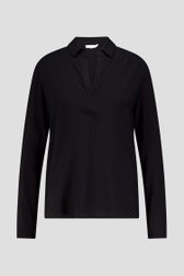 Photo produit 1 de Blouse noire avec col en V de Liberty Island pour Femmes