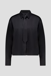 Photo produit 1 de Blouse noire avec lavallière de Louise pour Femmes