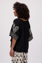 Blouse noire avec manches brodées de JDY pour Femmes