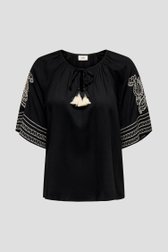 Blouse noire avec manches brodées de JDY pour Femmes