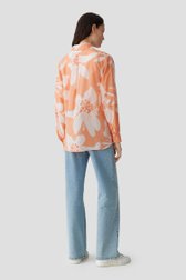 Blouse orange clair à imprimé floral blanc de Opus pour Femmes