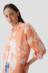 Blouse orange clair à imprimé floral blanc de Opus pour Femmes