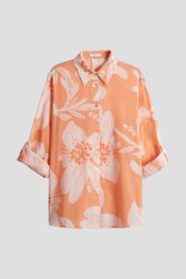Blouse orange clair à imprimé floral blanc de Opus pour Femmes