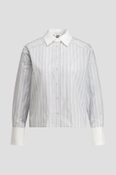 Photo produit 1 de Blouse rayée blanc-gris de Louise pour Femmes