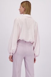 Le dos de Blouse rose à col en V de D'Auvry pour Femmes