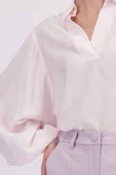 Détail de Blouse rose à col en V de D'Auvry pour Femmes