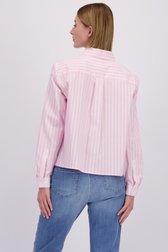 Le dos de Blouse rose à rayures de More & More pour Femmes