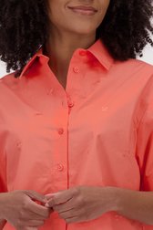 Blouse rose corail à manches courtes et boutons de Louise pour Femmes