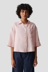 Le devant de Blouse rose en lin  de Opus pour Femmes