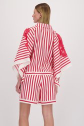 Le dos de Blouse rouge et blanche de D'Auvry pour Femmes