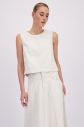 Le dos de Blouse sans manches en coton de Liberty Island Denim pour Femmes