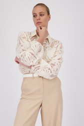 Le dos de Blouse semi-transparente avec motif ecru de D'Auvry Studio pour Femmes