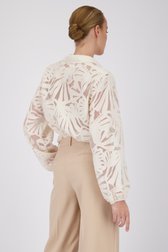 Détail de Blouse semi-transparente avec motif ecru de D'Auvry Studio pour Femmes