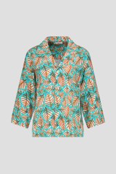 Blouse turquoise à imprimé géométrique de Libelle pour Femmes