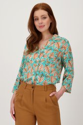 Blouse turquoise à imprimé géométrique de Libelle pour Femmes