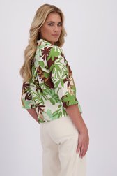 Le dos de Blouse vert-brun à imprimé feuillage de Libelle pour Femmes