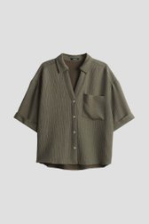 Photo produit 1 de Blouse vert foncé en tissu texturé de Opus pour Femmes