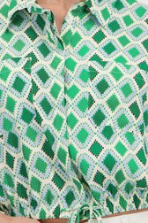 Blouse verte à carreaux de More & More pour Femmes