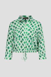 Blouse verte à carreaux de More & More pour Femmes