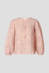 Photo produit 1 de Blouse vieux rose avec fleurs brodées de Yest Curve pour Femmes