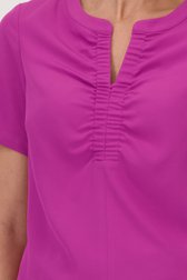 Blouse violette à col en V de Claude Arielle pour Femmes