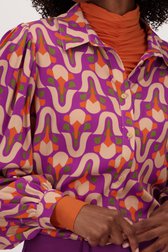 Blouse violette imprimée de Geisha pour Femmes