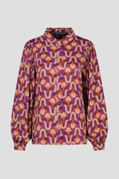 Blouse violette imprimée de Geisha pour Femmes