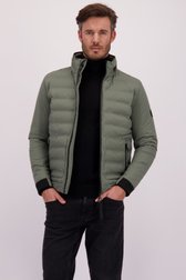 Le devant de Blouson bomber matelassé kaki  de District pour Hommes