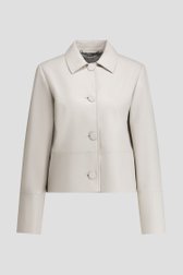 Photo produit 1 de  Blouson gris clair en simili-cuir de D'Auvry pour Femmes