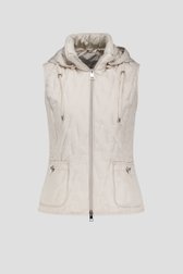 Bodywarmer beige avec capuche amovible  de Barbara Lebek pour Femmes
