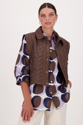Bodywarmer court marron de Opus pour Femmes